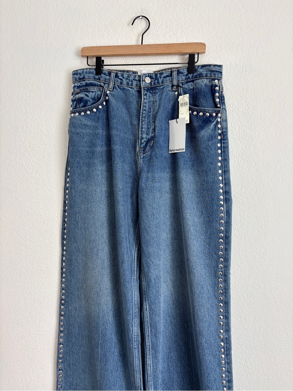 NWT Reformation Cary High-Rise Slouchy Wide-Leg Jeans - Picture 9 of 14